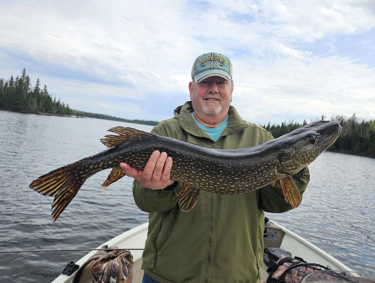 A big northern pike — Dog Lake, Missanabie