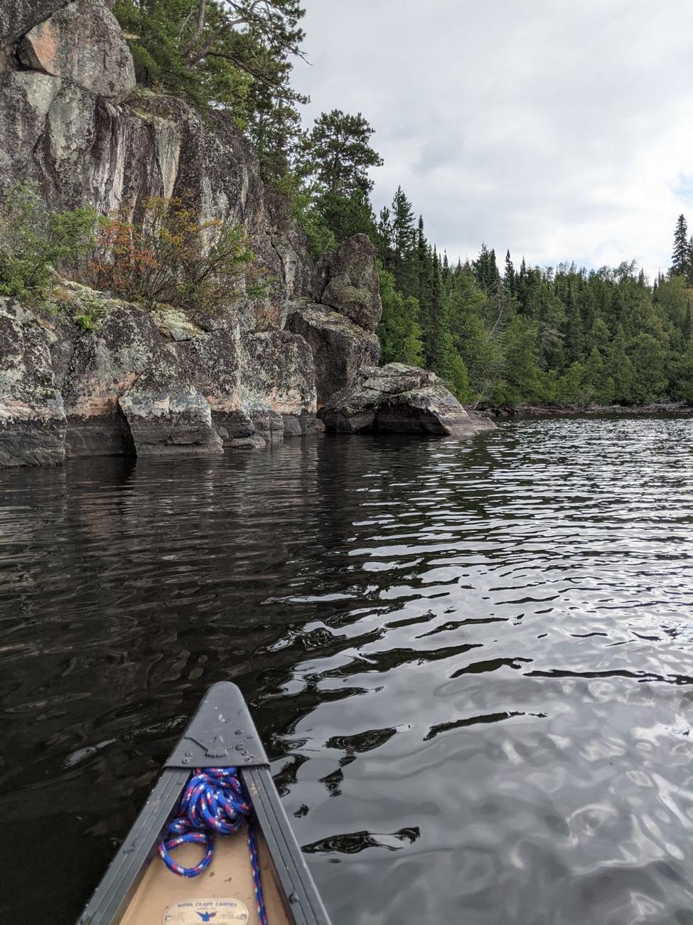 Paddling the far shore — Dog Lake, Missanabie