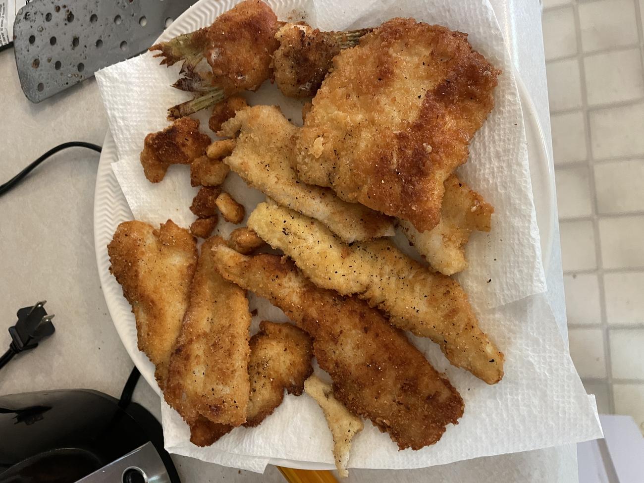 Shore-lunch fish fry — Dog Lake, Missanabie