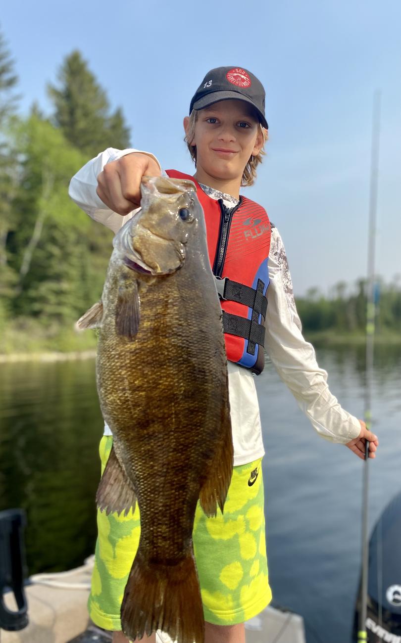 A chunky smallmouth bass — Dog Lake, Missanabie